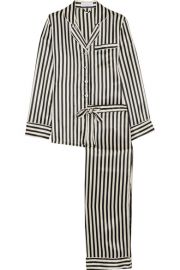 Olivia von Halle   Lila striped silk-satin pajama set at Net A Porter